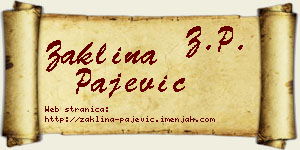 Žaklina Pajević vizit kartica
